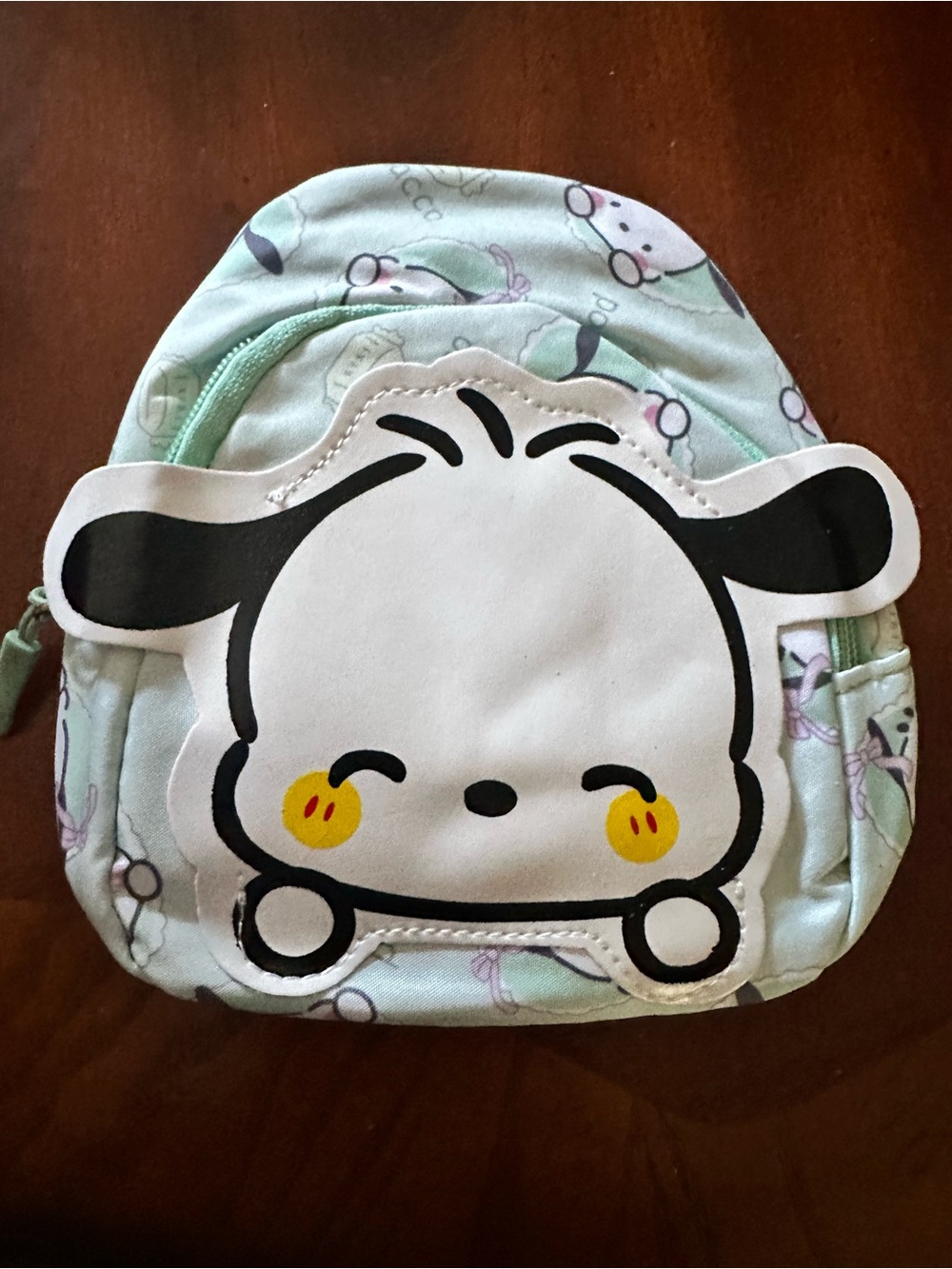 Kids Mint Puppy Face Backpack - Cute Cartoon Design